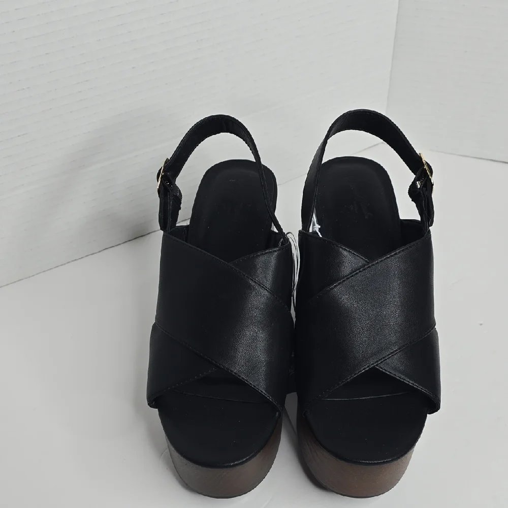 Women's Naomi Wood Wedge Heels With Memory Foam Insole 7.5 Universal Threads